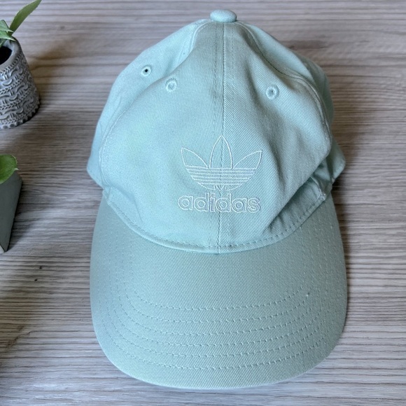 ADIDAS cotton adjustable mint green hat OS - Picture 4 of 8